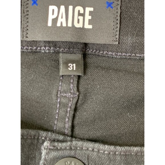 Paige Mens Croft Black Slim Fit Skinny Jeans Size 31 x 33 Transcend $199 EUC - Picture 7 of 10